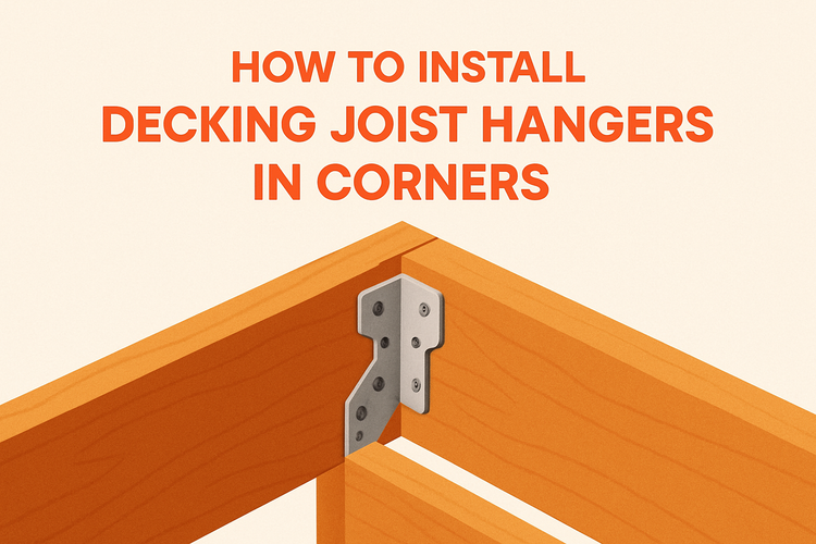 how to install decking joist hangers corners image