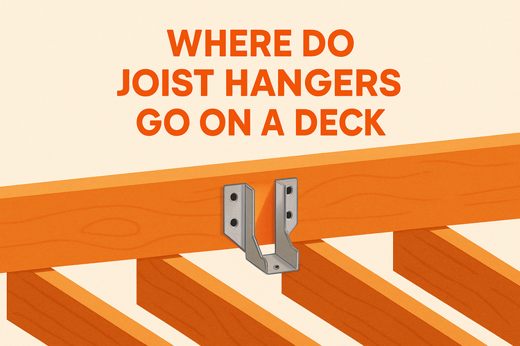 where do joist hangers go on a deck image