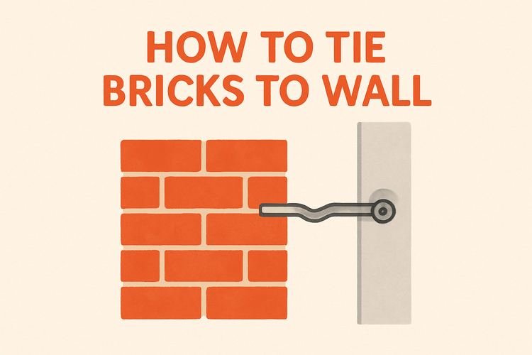 how to tie bricks to wall image