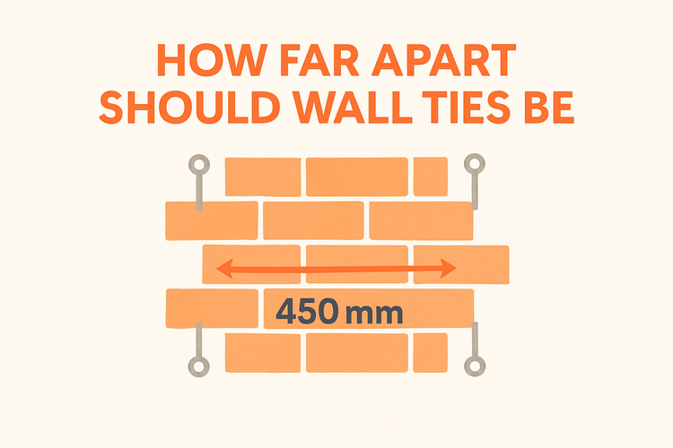 how far apart should wall ties be image