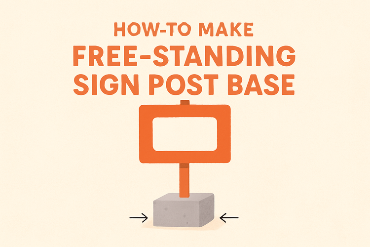 how to make free holding sign posts base image