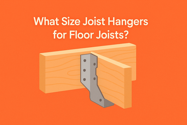 what size joist hangers for floor loists image