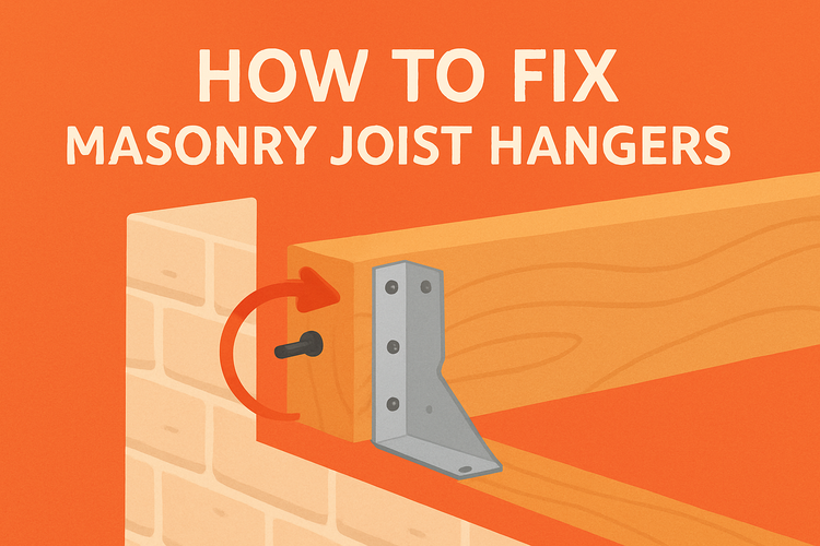 how to fix masonry joist hangers image