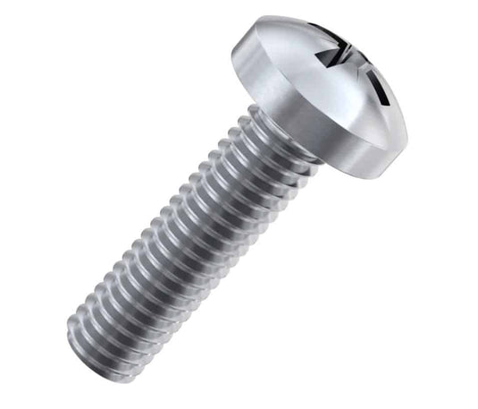 M2 x 8 mm Pozi Pan Head Machine Screws (BZP) Bright Zinc Plated
