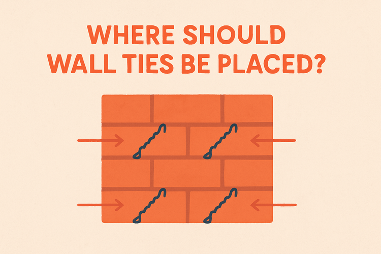 where should wall ties be placed image
