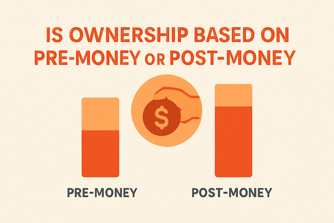 Is Ownership Based On Pre Money Or Post Money