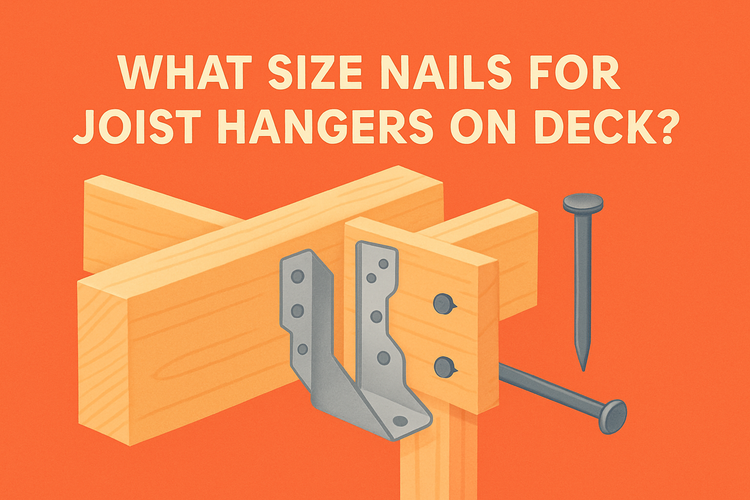 what size nails for joist hangers on deck image