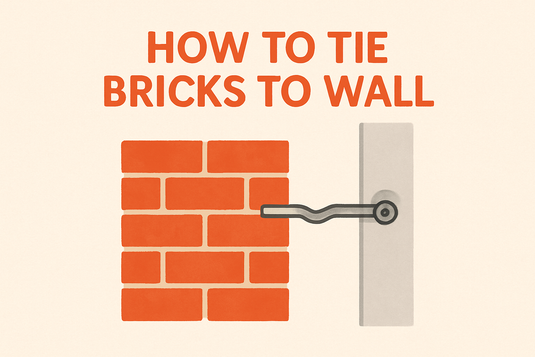 how to tie bricks to wall image