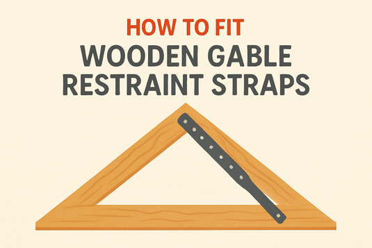 how to fit a wooden gable restraint straps image