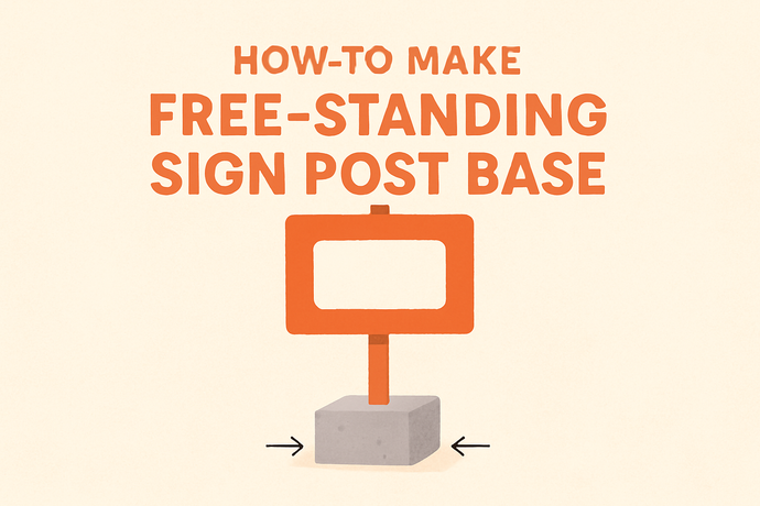 How To Make Free Holding Sign Posts Base
