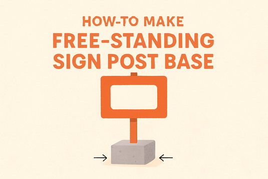 how to make free holding sign posts base image