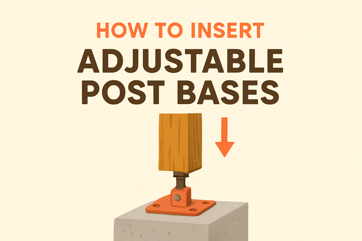 How To Insert Adjustable Post Bases – JAY&EE Construction