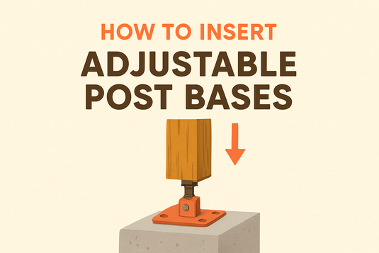 how to insert adjustable post bases image