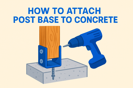how to attach post base to concrete image
