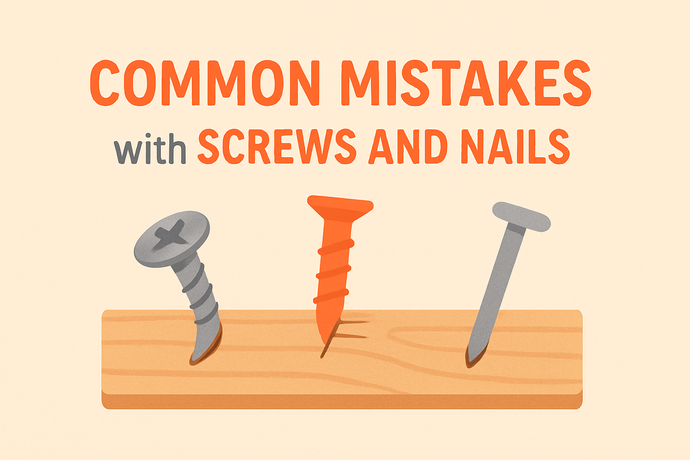 Common Mistakes With Screws And Nails For Timber Projects