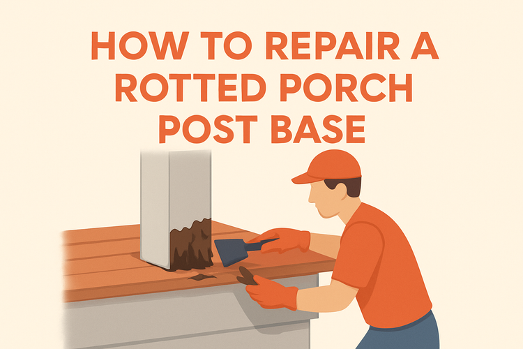 how to repair a rotted porch post base image