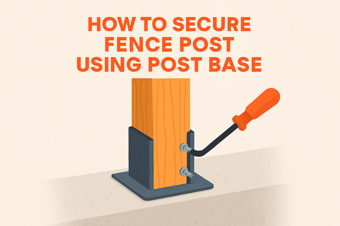 How To Secure Fence Post Using Post Base