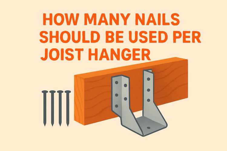 how many nails should be used per joist hanger image