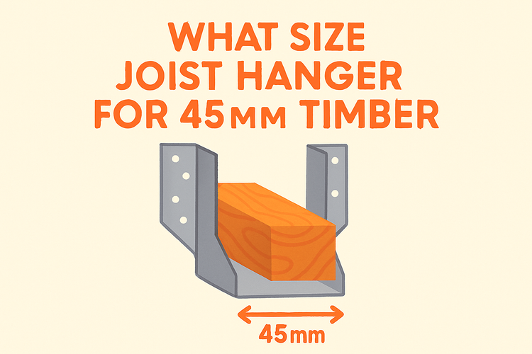 what size joist hanger for 45mm timber image