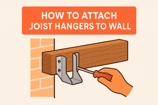 how to attach joist hangers to wall image