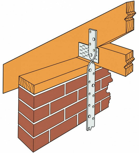 Simpson StrongTie H10B10 Heavy Duty Lateral Restraint Strap 1000mm Bent 100m