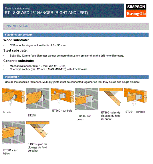 Simpson Strong-Tie SAI380/90/2 90mm Width x 145mm Height Concealed Hanger Pre-Galv